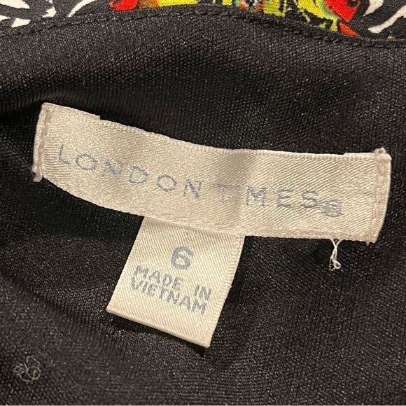 London Times Colorful Mosaic Shift short sleeve knee length Dress size 6 - Picture 8 of 12